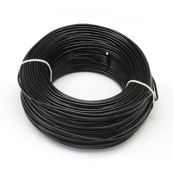 PandaHall Round Aluminum Wire, Bendable Metal Craft Wire, for DIY Jewelry Craft Making, Black, 6 Gauge, 4mm, 16m/500g(52.4 Feet/500g)...