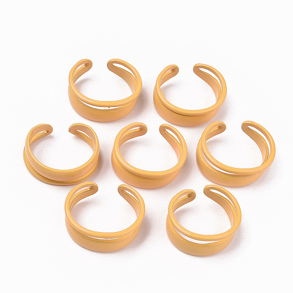 

PandaHall Spray Painted Alloy Cuff Rings, Open Rings, Cadmium Free & Lead Free, Dark Orange, US Size 7 1/4(17.5mm) Alloy