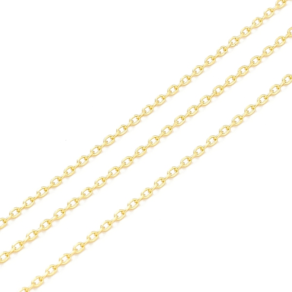 

PandaHall Brass Cable Chains, Long-Lasting Plated, with Spool, Cadmium Free & Lead Free, Soldered, Real 18K Gold Plated, 2x1.3x0.3mm, about...