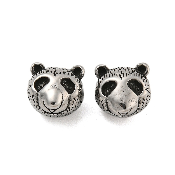

PandaHall Animal 304 Stainless Steel Beads, Antique Silver, Panda, 8.5x9x9mm, Hole: 2mm 304 Stainless Steel Panda