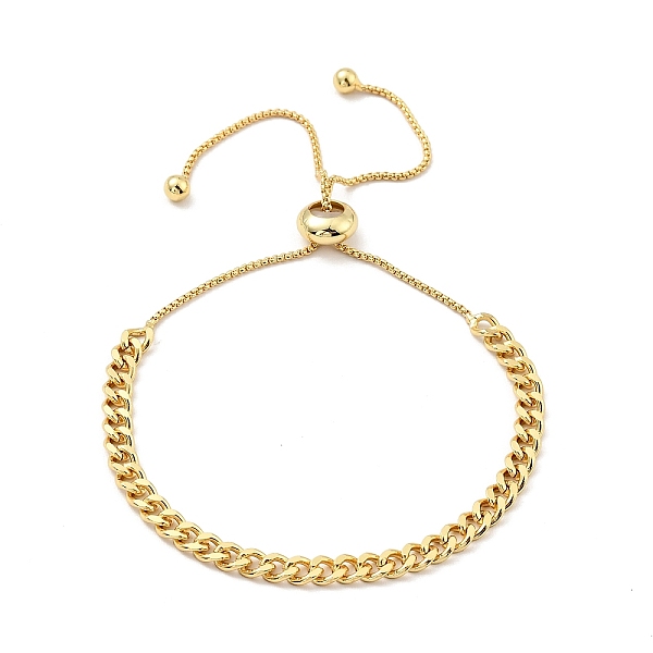 

PandaHall Brass Cable Chains Slider Bracelet for Women, Cadmium Free & Nickel Free & Lead Free, Real 18K Gold Plated, Inner Diameter...