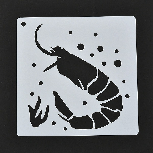

PandaHall PET Plastic Drawing Stencil, for DIY Scrapbook, Square, Ocean Themed Pattern, 13x13x0.02cm, Hole: 5mm, about 22pcs/set Plastic..., White