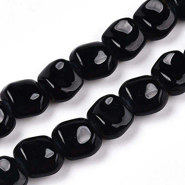 

PandaHall Handmade Milleflori Glass Beads Strands, Square, Black, 10.5x11.5~12x7mm, Hole: 1mm, about 50pcs/strand, 20.63''(52.4cm)...