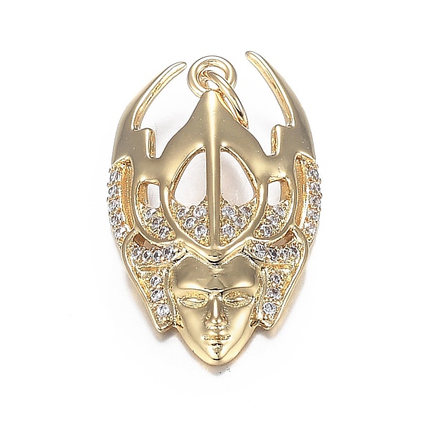 

PandaHall Brass Micro Clear Cubic Zirconia Pendants, Long-Lasting Plated, Real 18K Gold Plated, 23x14x5.5mm, Hole: 2.6mm Brass+Cubic...