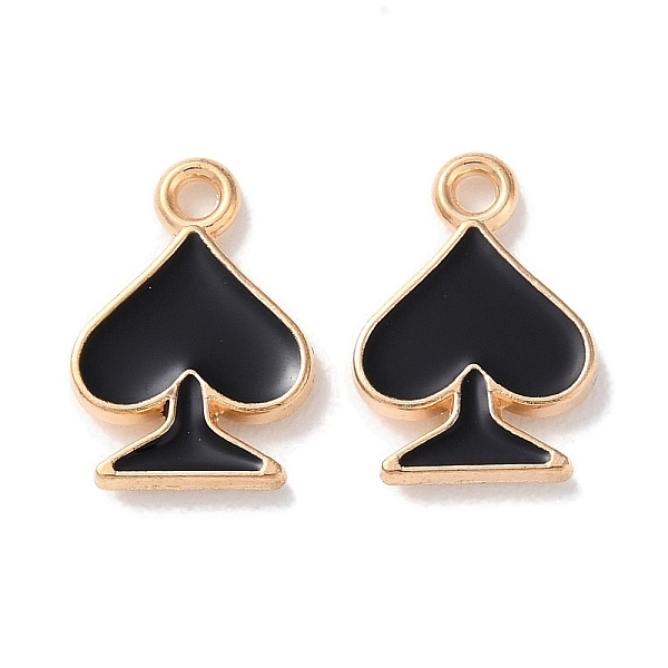 

PandaHall Alloy Enamel Pendants, Spades & Rhombus Charms, Black, 14x10x2mm, Hole: 1.5mm Alloy Others Black