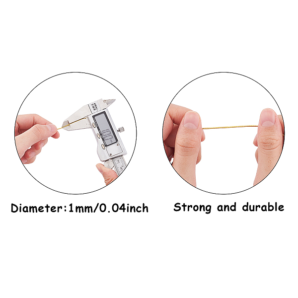 

PandaHall BENECREAT 1mm French Bullion Wire Gold Spiral Copper Wire with Storage Box for Embroidery Beading and Clothes Decoration Copper...