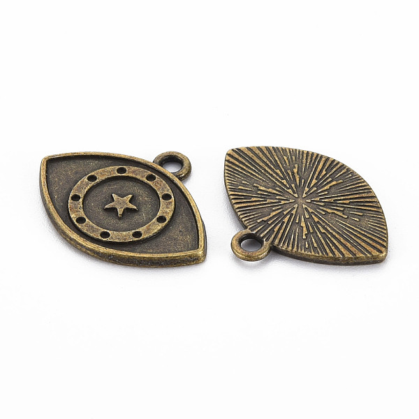 

PandaHall Tibetan Style Alloy Pendant Enamel & Rhinestone Settings, Cadmium Free & Lead Free, Eye, Antique Bronze, Fit for 0.9mm Rhinestone...