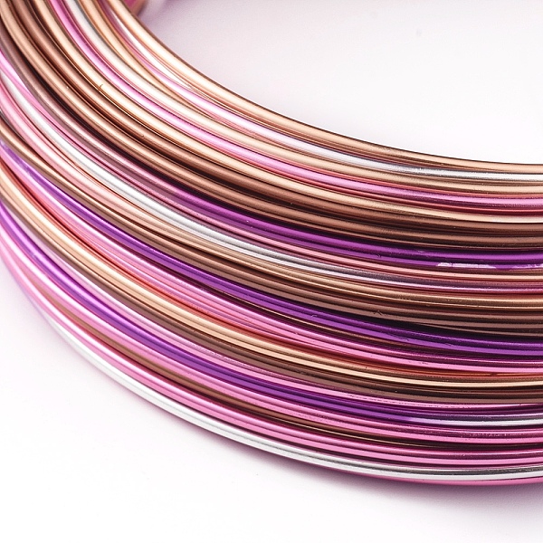 

PandaHall Round Aluminum Wire, Colorful, 1.5mm, about 41.6m/roll Aluminum Round