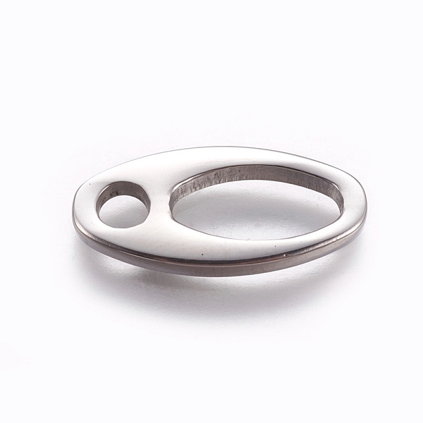

PandaHall 304 Stainless Steel Chain Tabs, Chain Extender Connectors, Oval, Stainless Steel Color, 18x9x2mm, Hole: 3mm and 5x10mm 304...