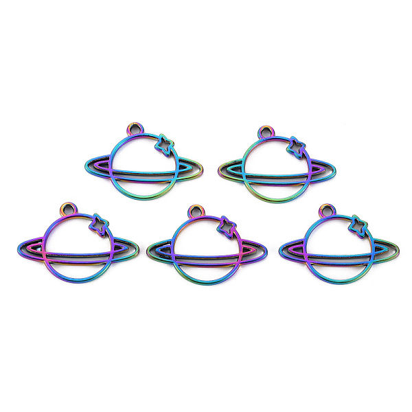 

PandaHall Alloy Open Back Bezel Pendants, Cadmium Free & Nickel Free & Lead Free, Planet, Rainbow Color, 19x27x1.5mm, Hole: 1.8mm Alloy...