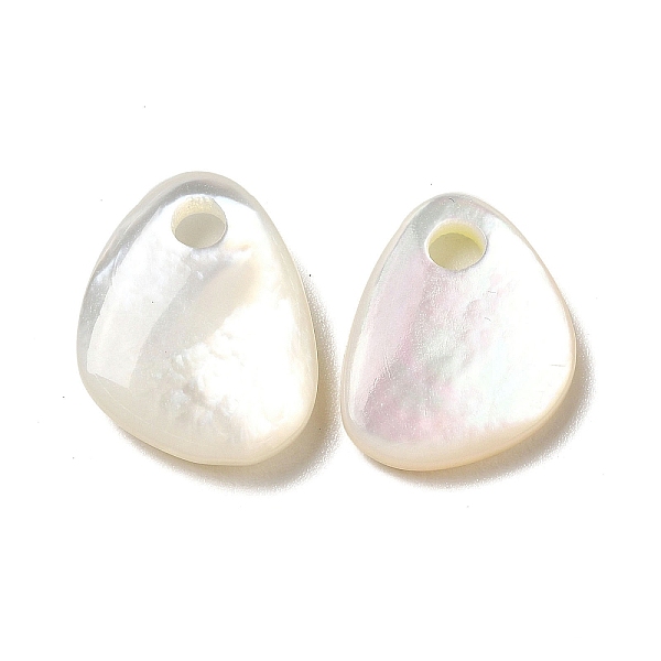 

PandaHall Natural White Shell Teardrop Charms, Seashell Color, 15x12x3.5mm, Hole: 2.6mm White Shell Teardrop
