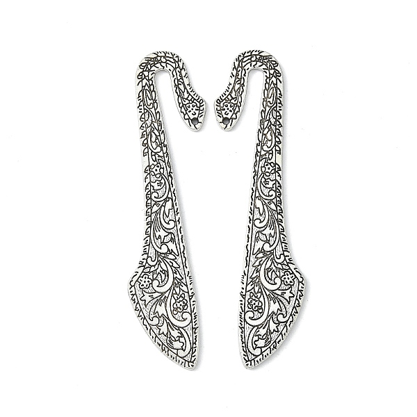 

PandaHall Tibetan Style Bookmarks, Lead Free & Cadmium Free & Nickel Free, Antique Silver, 80x17x2mm, Hole: 1mm Alloy