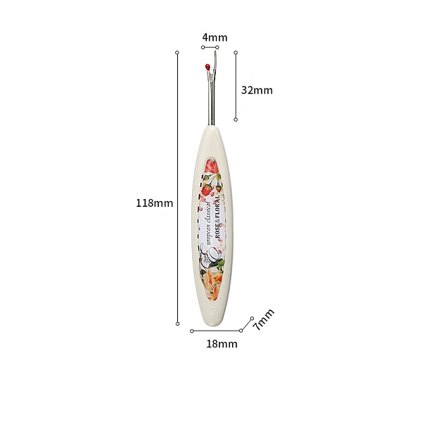 

PandaHall Flower Pattern Plastic Sewing Seam Rippers, Handy Stitch Rippers for Sewing, Removing Threads Tools, Red, 118x18x7mm Plastic Red