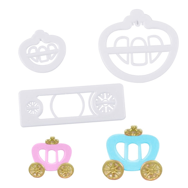 

PandaHall Food Grade Plastic Cookie Cutters, Cookies Moulds, DIY Biscuit Baking Tool, Carriage, White, 48x51x5mm, 80x86x4mm, 112x40x5mm...