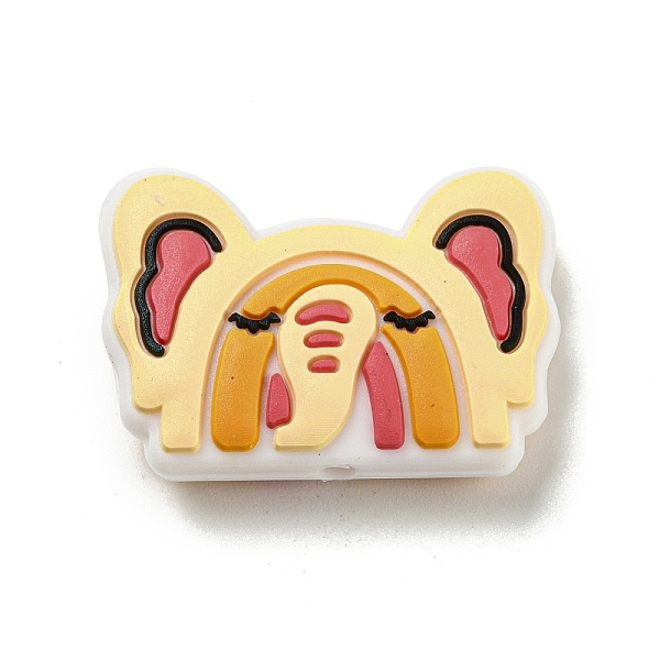 

PandaHall Food Grade Eco-Friendly Silicone Focal Beads, Elephant, Elephant, 26x29x7mm, Hole: 2.5mm Silicone Elephant Gold