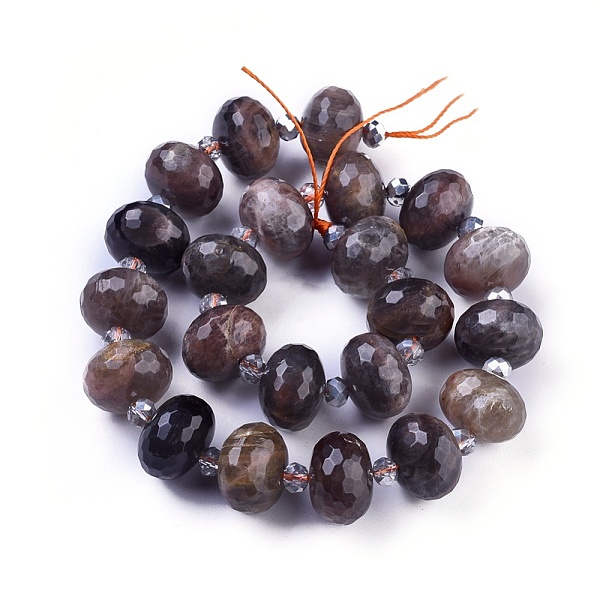 

PandaHall Natural Sunstone Beads Strands, Faceted, Rondelle, 17.5~18x12.5~13mm, Hole: 1mm, about 22pcs/strand, 14.9~15.3 inch(38~39cm)...