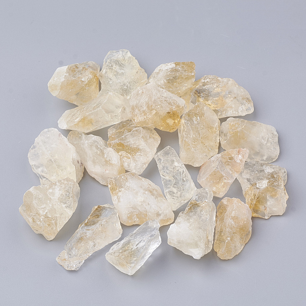 

PandaHall Natural Citrine Beads, No Hole/Undrilled, Nuggets, 20~40x15~20x8~18mm Citrine Nuggets
