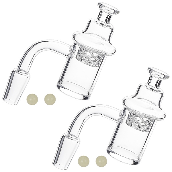 

PandaHall Quartz Glass Oil Burners, for Smoking Tobacco Pipe Accessories, Clear, 62x60x25mm Glass Others Clear