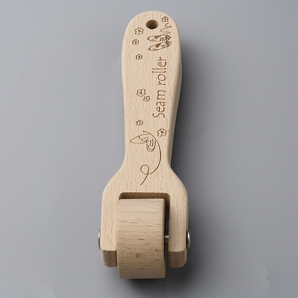 

PandaHall Wooden Seam Rollers, Quilting Patchwork Tool, BurlyWood, 145x40x17mm Wood Orange