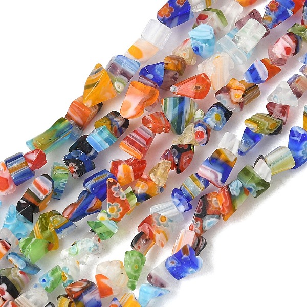 ハンドメイドミッレフィオーリ ランプワークビーズ連売り
