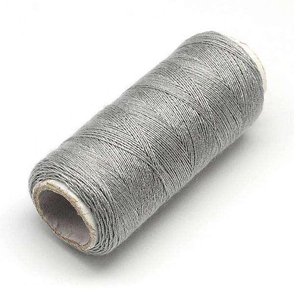 

PandaHall 402 Polyester Sewing Thread Cords for Cloth or DIY Craft, Light Grey, 0.1mm, about 120m/roll, 10rolls/bag Polyester Gray