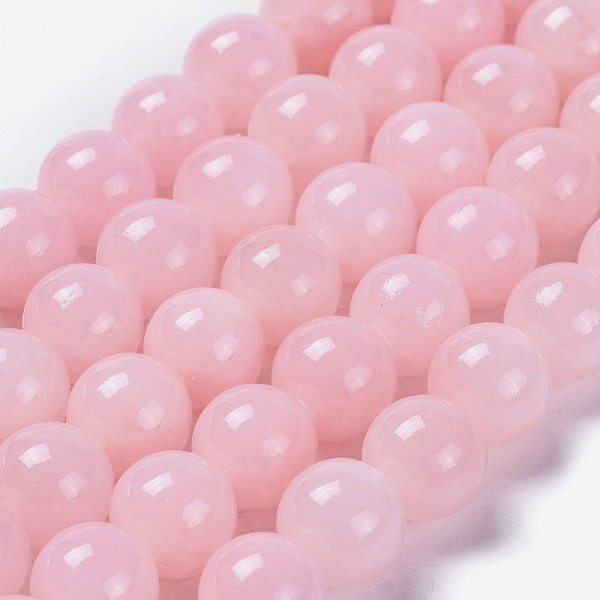 

PandaHall Natural Mashan Jade Round Beads Strands, Dyed, Pink, 8mm, Hole: 1mm, about 51pcs/strand, 15.7 inch Mashan Jade Round Pink