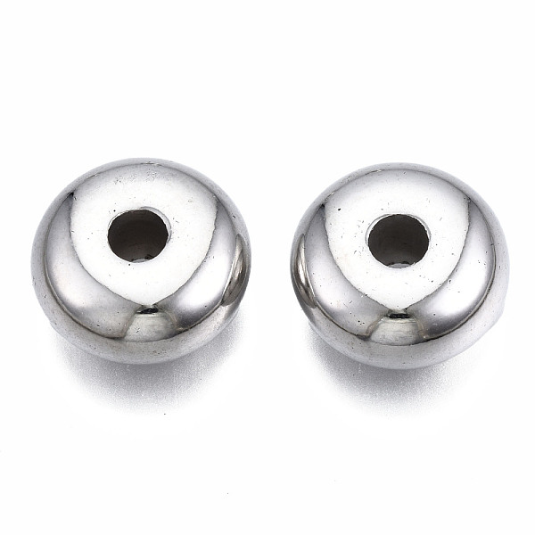 

PandaHall CCB Plastic Beads, for DIY Jewelry Making, Flat Round, Platinum, 18x9mm, Hole: 4.5mm, about 280pcs/500g Plastic Flat Round