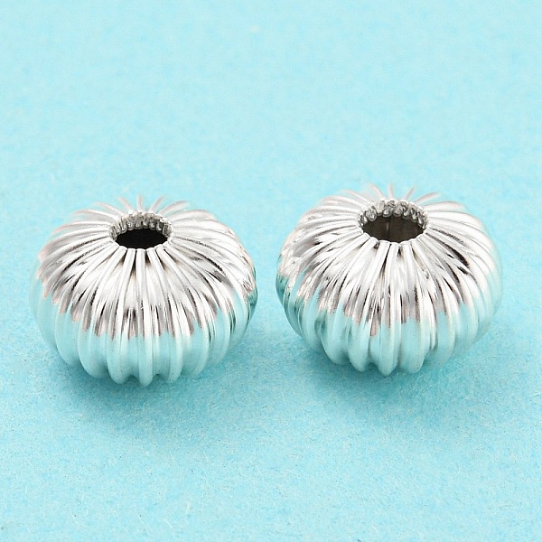 

PandaHall Brass Beads, Cadmium Free & Lead Free, Rondelle, 925 Sterling Silver Plated, 10x6.5mm, Hole: 2mm Brass Rondelle