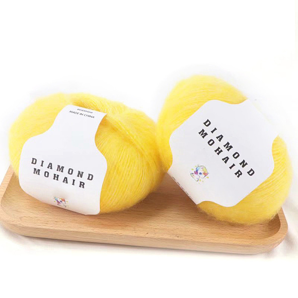 

PandaHall Wool Yarn, for Weaving, Knitting & Crochet, Yellow, 1mm Wool Yellow