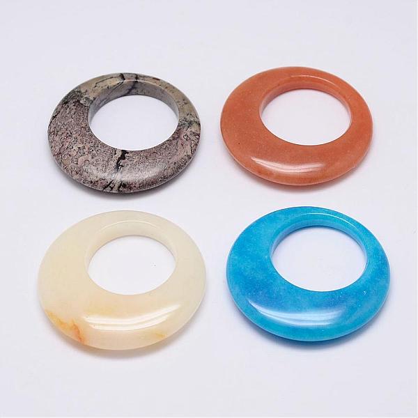 

PandaHall Natural Gemstone Pendants, Dyed, Ring, 43x7.5mm, Hole: 25mm Mixed Stone Ring