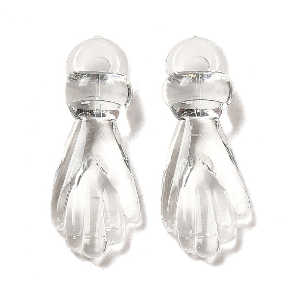 

PandaHall Transparent Acrylic Pendants, Clear, Palm, 27x10x6.5mm, Hole: 2mm, about 847pcs/500g Acrylic Palm Clear