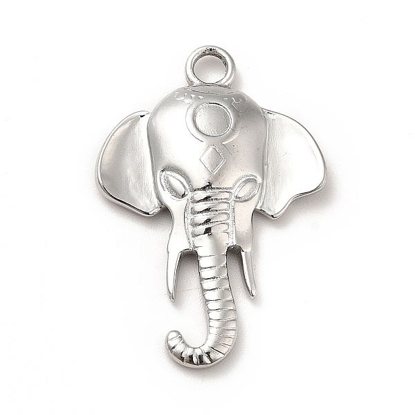 

PandaHall 304 Stainless Steel Pendants, Elephant Charms, Stainless Steel Color, 28x19x3mm, Hole: 2.5mm 304 Stainless Steel Elephant