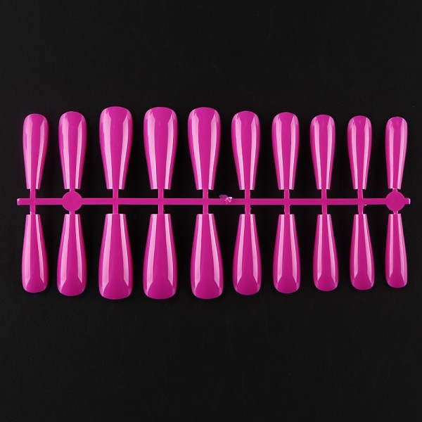 

PandaHall Solid Color Plastic Seamless Toe False Nail, Practice Manicure Nail Art Tool, Medium Violet Red, 26~32x6~13mm, 20pcs/set. Plastic...