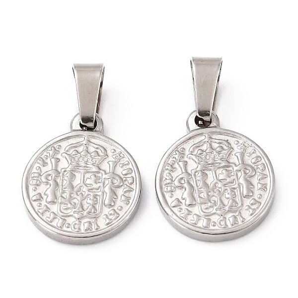 

PandaHall 304 Stainless Steel Coin Pendants, Hispan Et Ind Rex Coin, Stainless Steel Color, 29x25x2.5mm, Hole: 5x7.5mm 304 Stainless Steel...