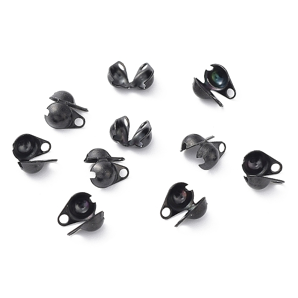 

PandaHall 304 Stainless Steel Bead Tips, Calotte Ends, Clamshell Knot Cover, Black, 4.5x3mm, Hole: 1.2mm, Inner Diameter: 2mm 304 Stainless...