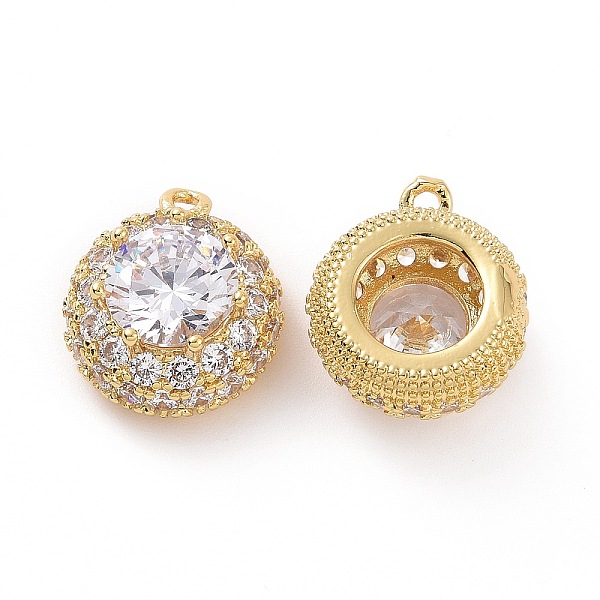 

PandaHall Brass Micro Pave Clear Cubic Zirconia Pendants, Half Round Charm, Real 18K Gold Plated, 15.5x13x7.5mm, Hole: 1.5mm Brass+Cubic...
