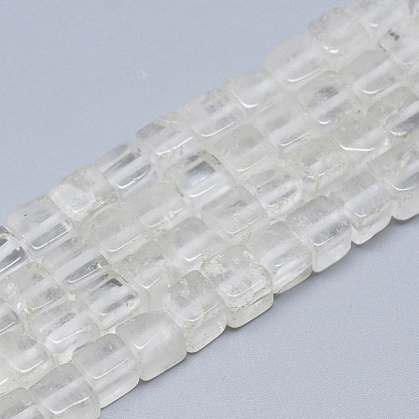 

PandaHall Natural Quartz Crystal Beads Strands, Rock Crystal Beads, Cube, 6~6.5x6~6.5x6~6.5mm, Hole: 1mm, about 65pcs/strand, 16.1 inch...