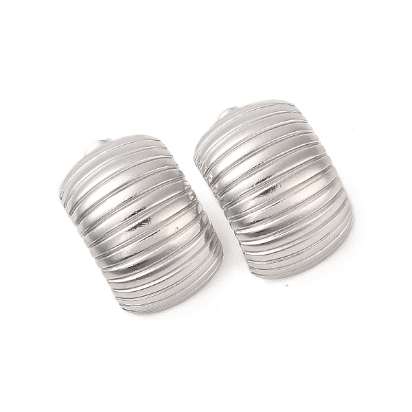 

PandaHall 304 Stainless Steel Stud Earrings for Women, Stainless Steel Color, 27.5x18mm 304 Stainless Steel