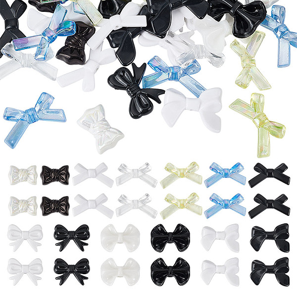 78Pcs 13 Styles Opaque Acrylic Beads
