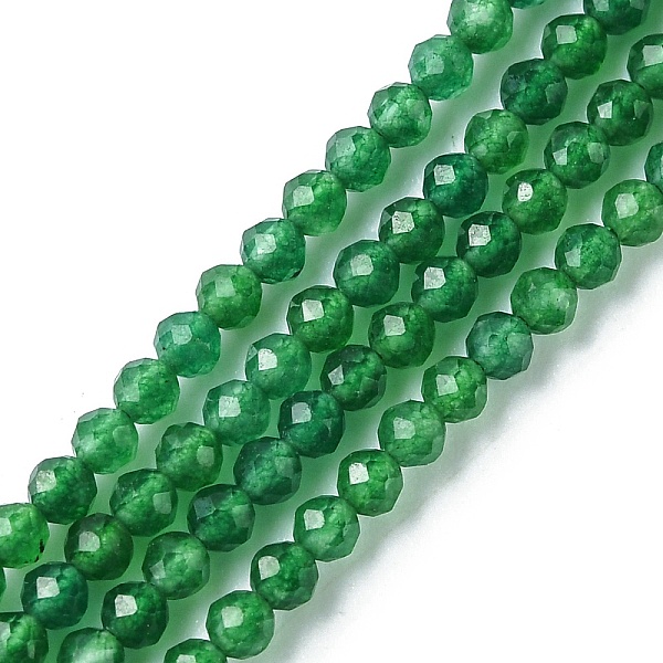 

PandaHall Natural Malaysia Jade Beads Strands, Faceted, Dyed, Round, Green, 2~2.5mm, Hole: 0.5mm, about 169~181pcs/strand, 15.35~16.02 inch...