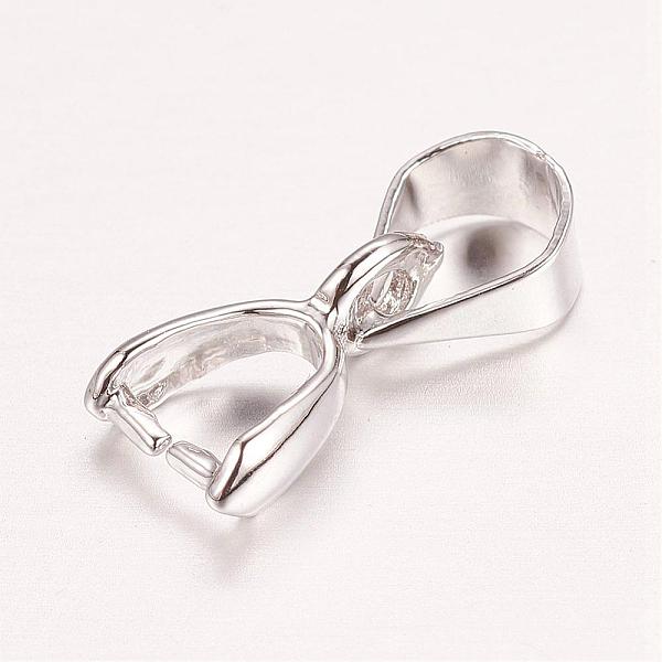 

PandaHall Real Platinum Plated Brass Pendant Pinch Bails, Nickel Free, Rack Plating, 9x5x3mm, Hole: 4x5mm Brass