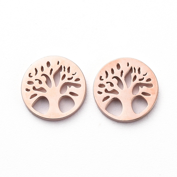 

PandaHall Vacuum Plating 304 Stainless Steel Filigree Joiners, Manual Polishing, Flat Round and Tree, Rose Gold, 7.5x1mm 304 Stainless Steel...