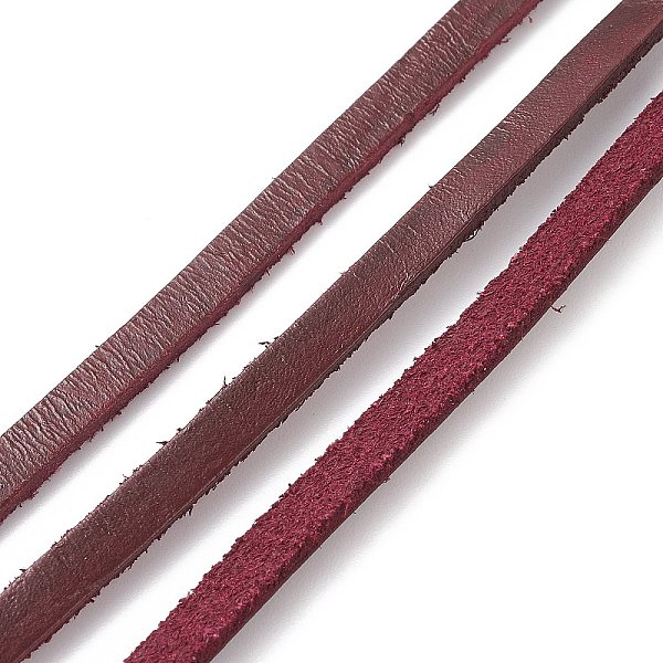 

PandaHall Flat Cowhide Cord, for Necklace & Bracelet Making Accessories, Brown, 6x2mm Cowhide Flat Brown