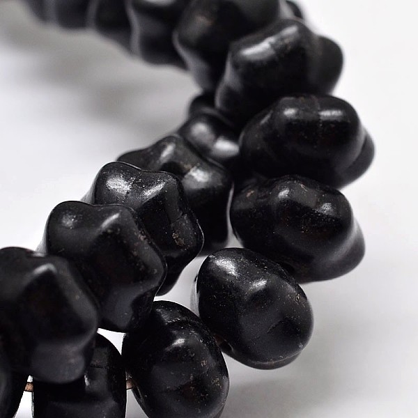 

PandaHall Dyed Synthetic Turquoise Bead Strands, Pumpkin, Black, 12x8mm, Hole: 1mm, about 868pcs/1000g Synthetic Turquoise Pumpkin Black