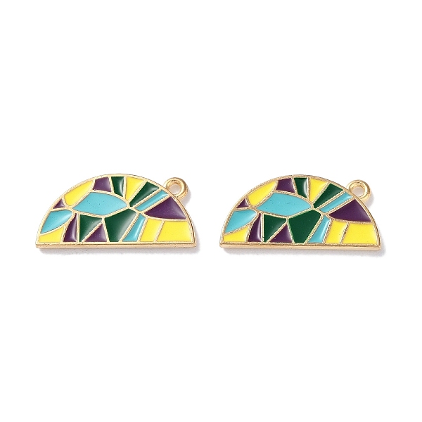 

PandaHall Alloy Enamel Pendants, Golden, Half Round, 10x20x1.5mm, Hole: 1.2mm Alloy+Enamel Half Round