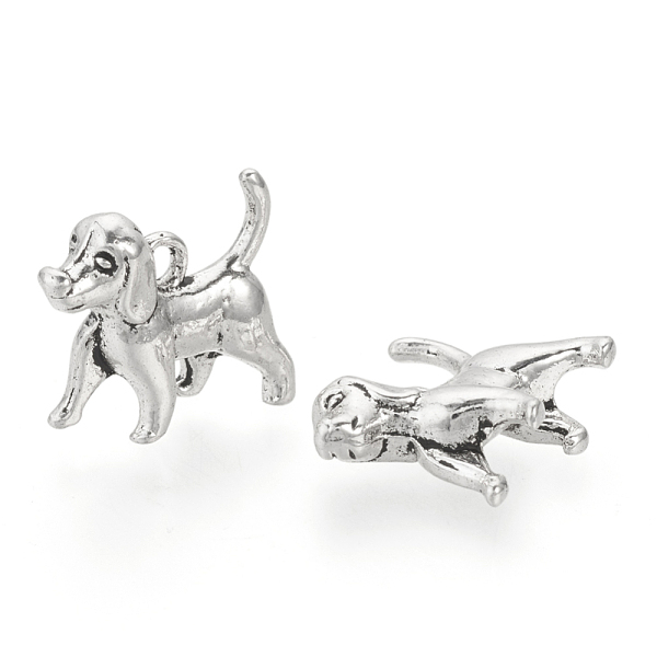 

PandaHall Tibetan Style Alloy Puppy Pendants, Beagle Dog Charms, Cadmium Free & Lead Free, Antique Silver, 14x16x5mm, Hole: 2mm Alloy Dog