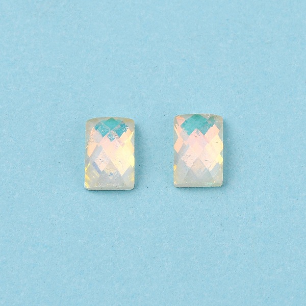 

PandaHall Flat Back Resin Rhinestone Cabochons, Nail Art Decoration Accessories, Faceted, Rectangle, Colorful, 6x4x2mm Resin Rectangle