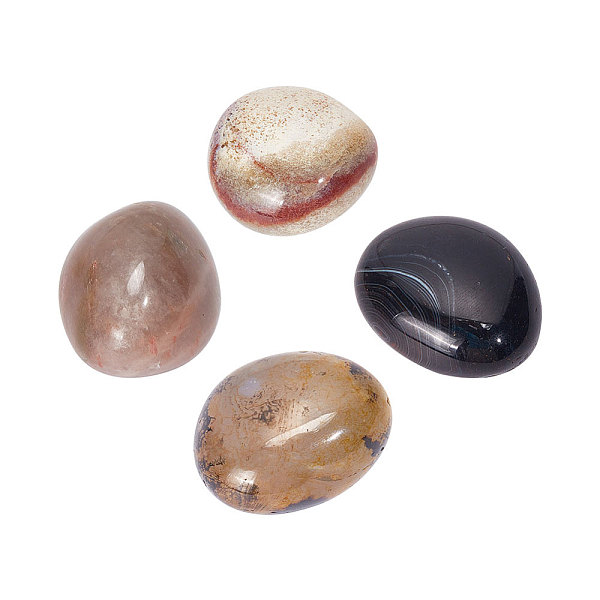 

PandaHall arricraft 200g Natural Sardonyx Agate Stone, Natural Gemstone Palm Stone Thumb Worry Stone Tumbled Stone for Home Display..., Multicolor