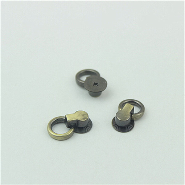 

PandaHall Zinc Alloy Side Clip Buckles Nail Rivet Connector Clasp, with O Ring, for Bag Hanger, Antique Bronze, 19x12x5.5mm Alloy Others