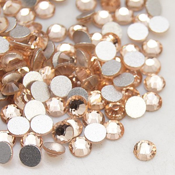 

PandaHall Glass Flat Back Rhinestone, Grade A, Back Plated, Faceted, Half Round, Light Peach, SS6, 1.9~2mm, 1440pcs/bag Glass Rhinestone..., Pink